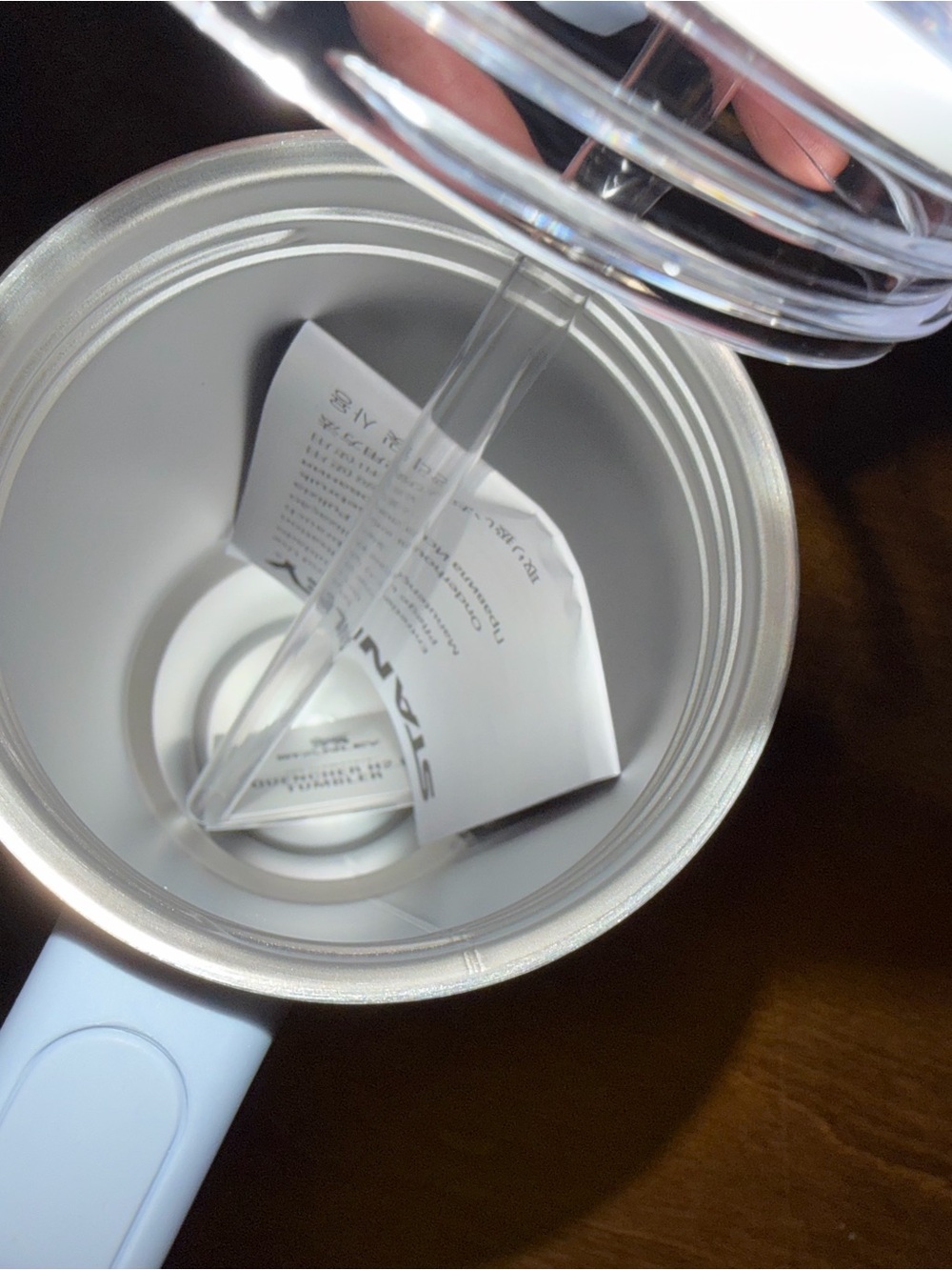 Stanley Light Blue Checkered Quencher Tumbler with Handle - Picture 3 of 4